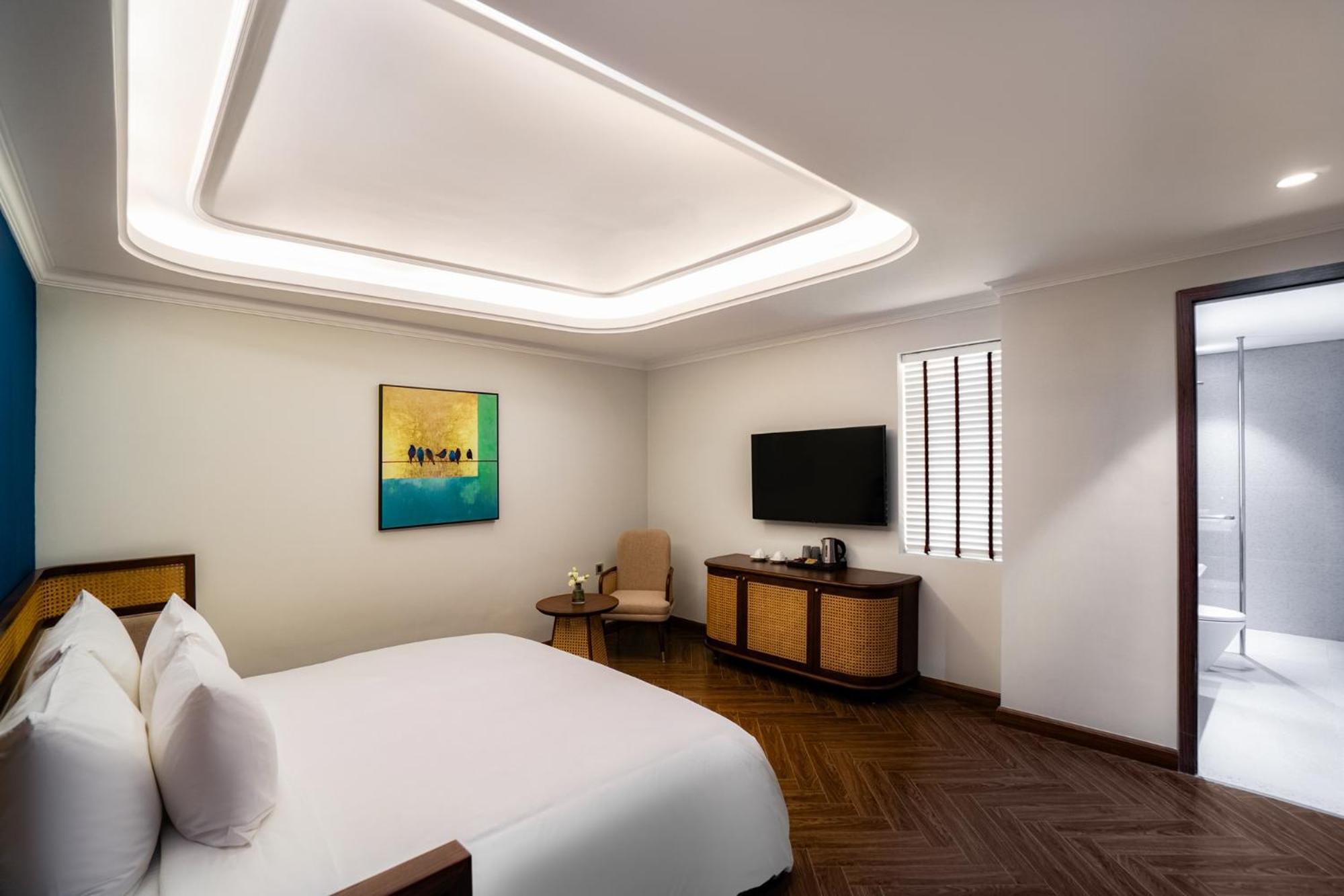 La Siesta Classic Hang Thung Hanoj Exteriér fotografie A bedroom at the hotel