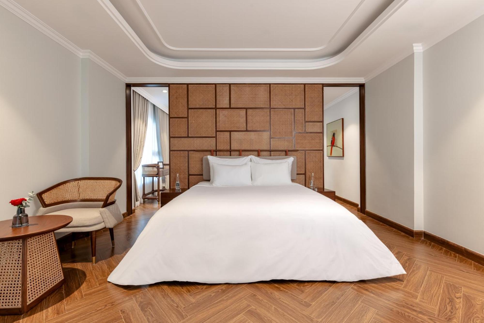 La Siesta Classic Hang Thung Hanoj Exteriér fotografie A bedroom at the hotel