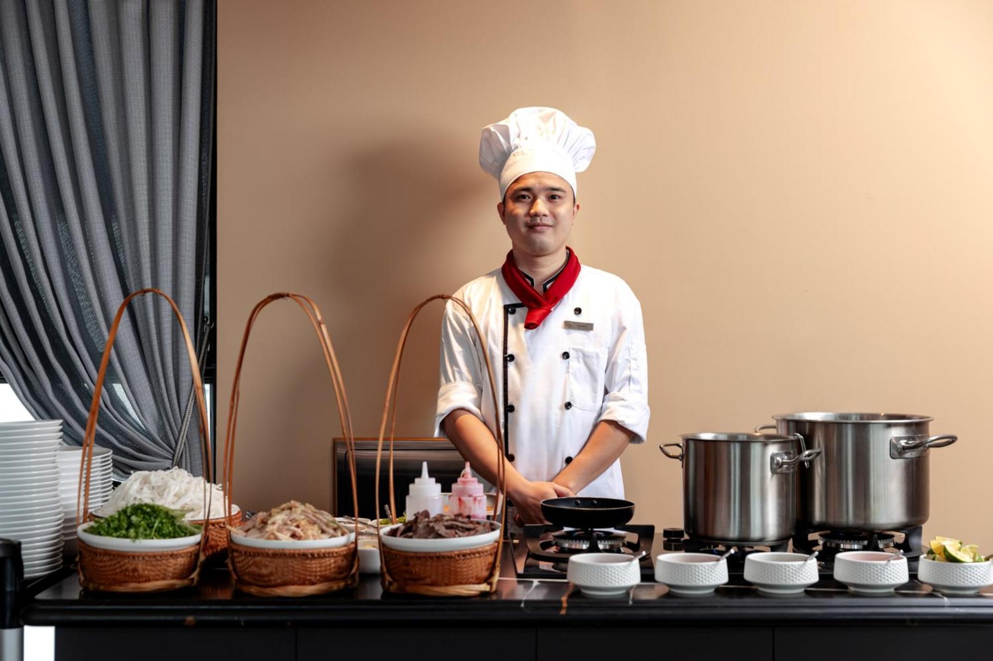 La Siesta Classic Hang Thung Hanoj Exteriér fotografie A live kitchen at a hotel