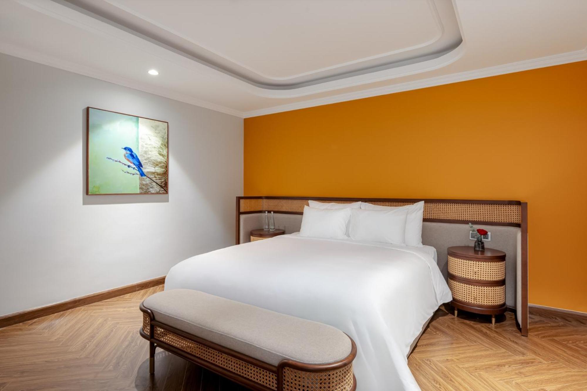 La Siesta Classic Hang Thung Hanoj Exteriér fotografie A bedroom at the hotel